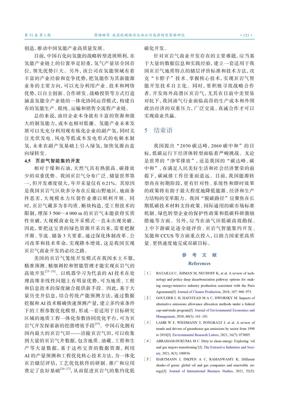 李根生院士等：我國脫碳路徑與油公司能源轉型策略研究