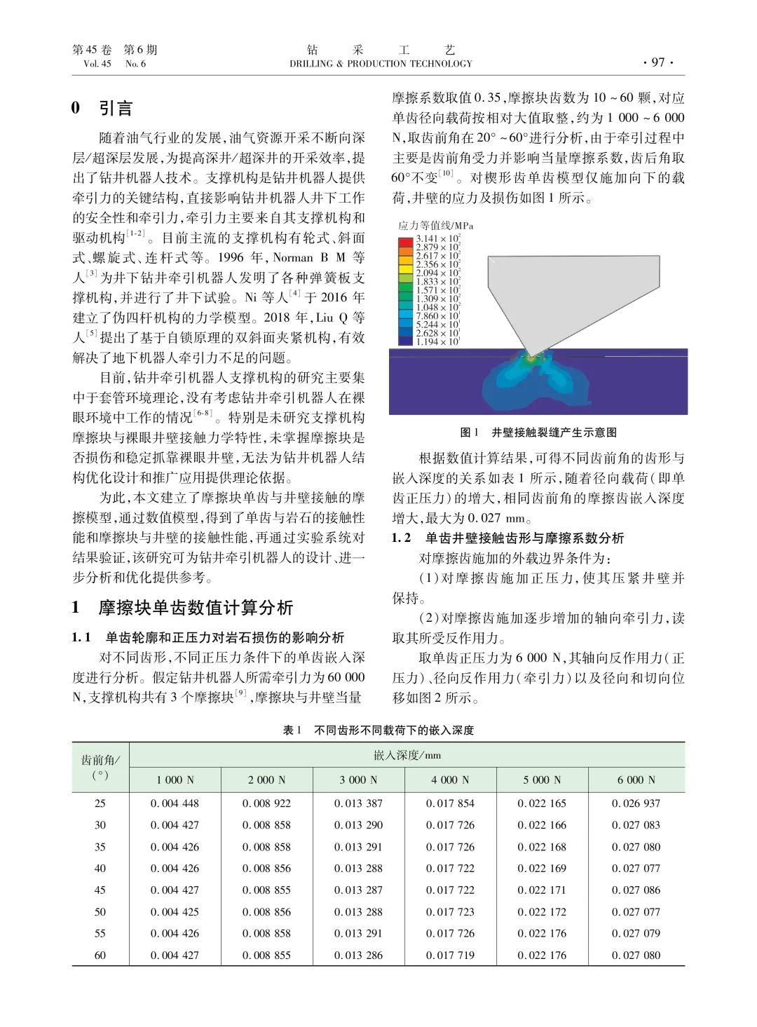 鉆井牽引機器人摩擦塊—井壁接觸性能分析！