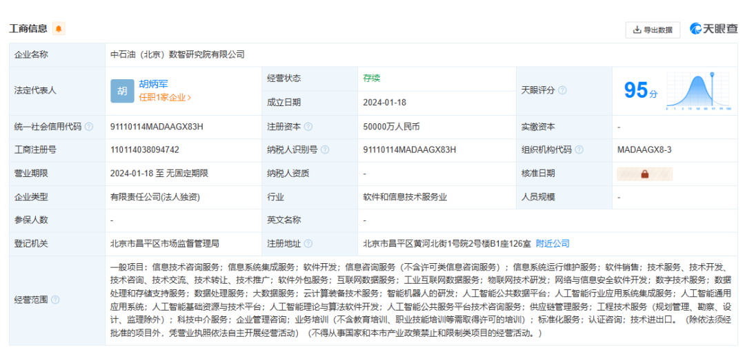 中石油成立新公司！業務含智能機器人研發！
