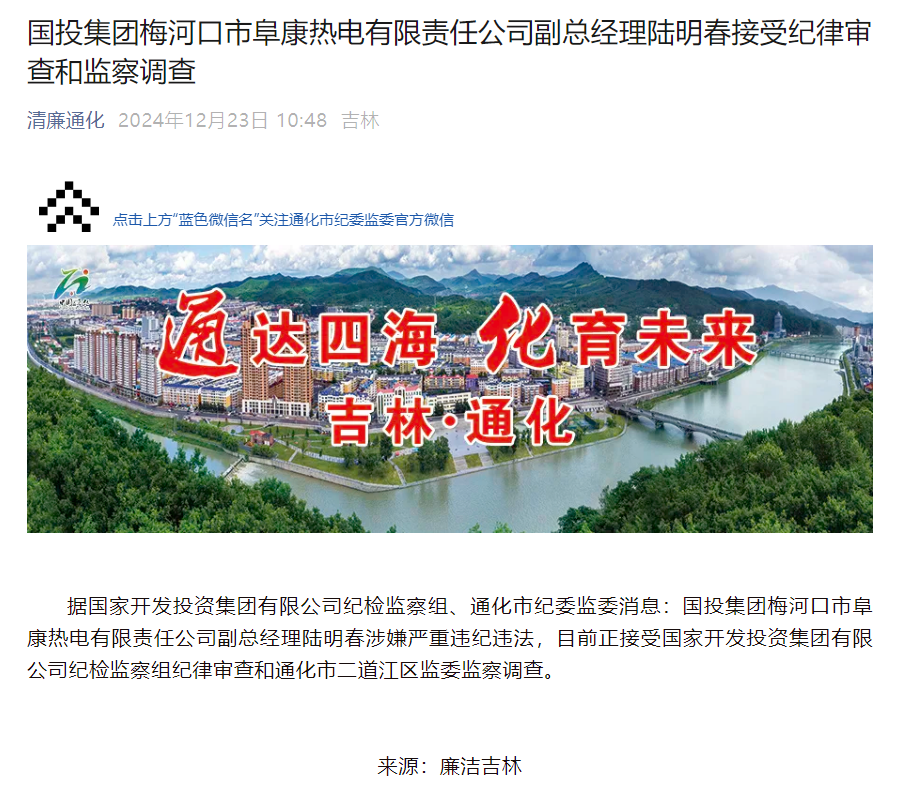 能源領域，陸明春被查！