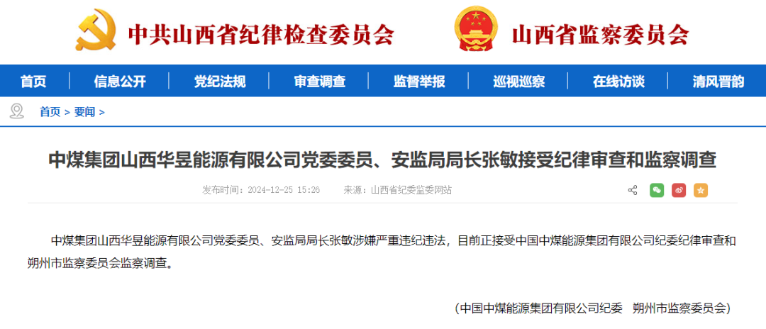 能源領域，張敏被查！