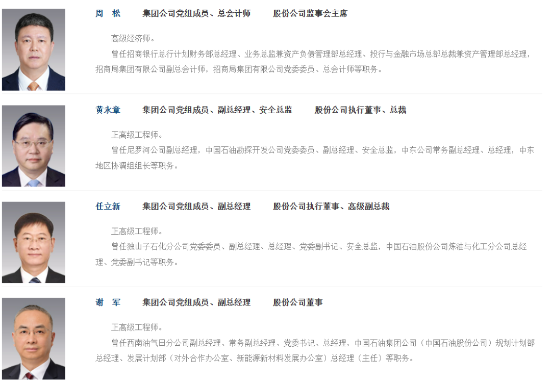 中石油集團領導班子調整！