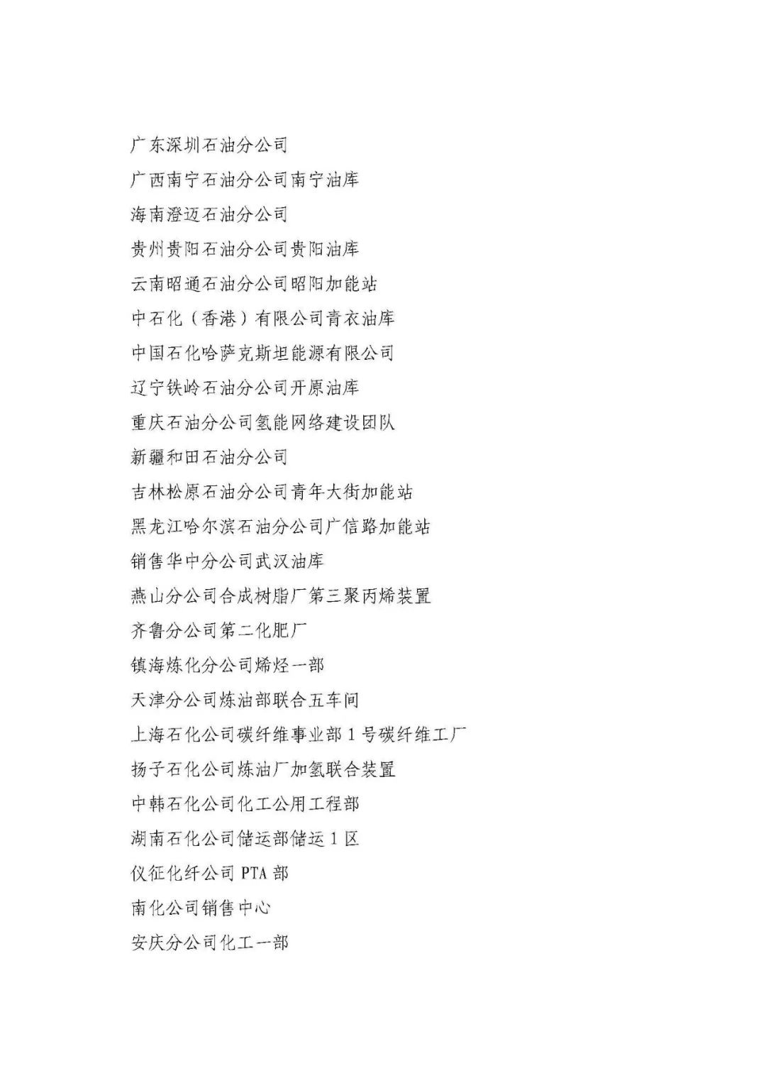 中石化最新獲獎名單！
