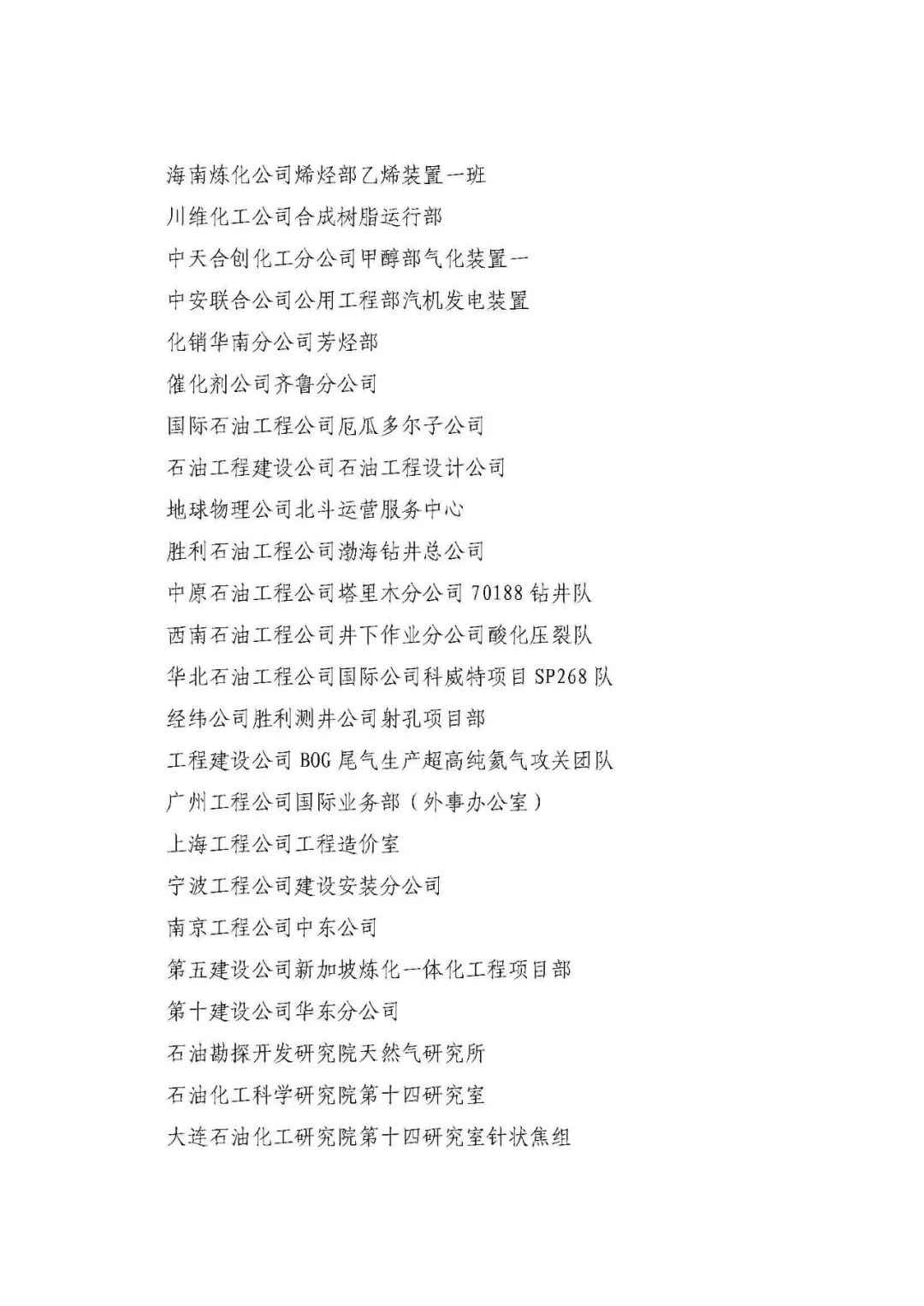 中石化最新獲獎名單！